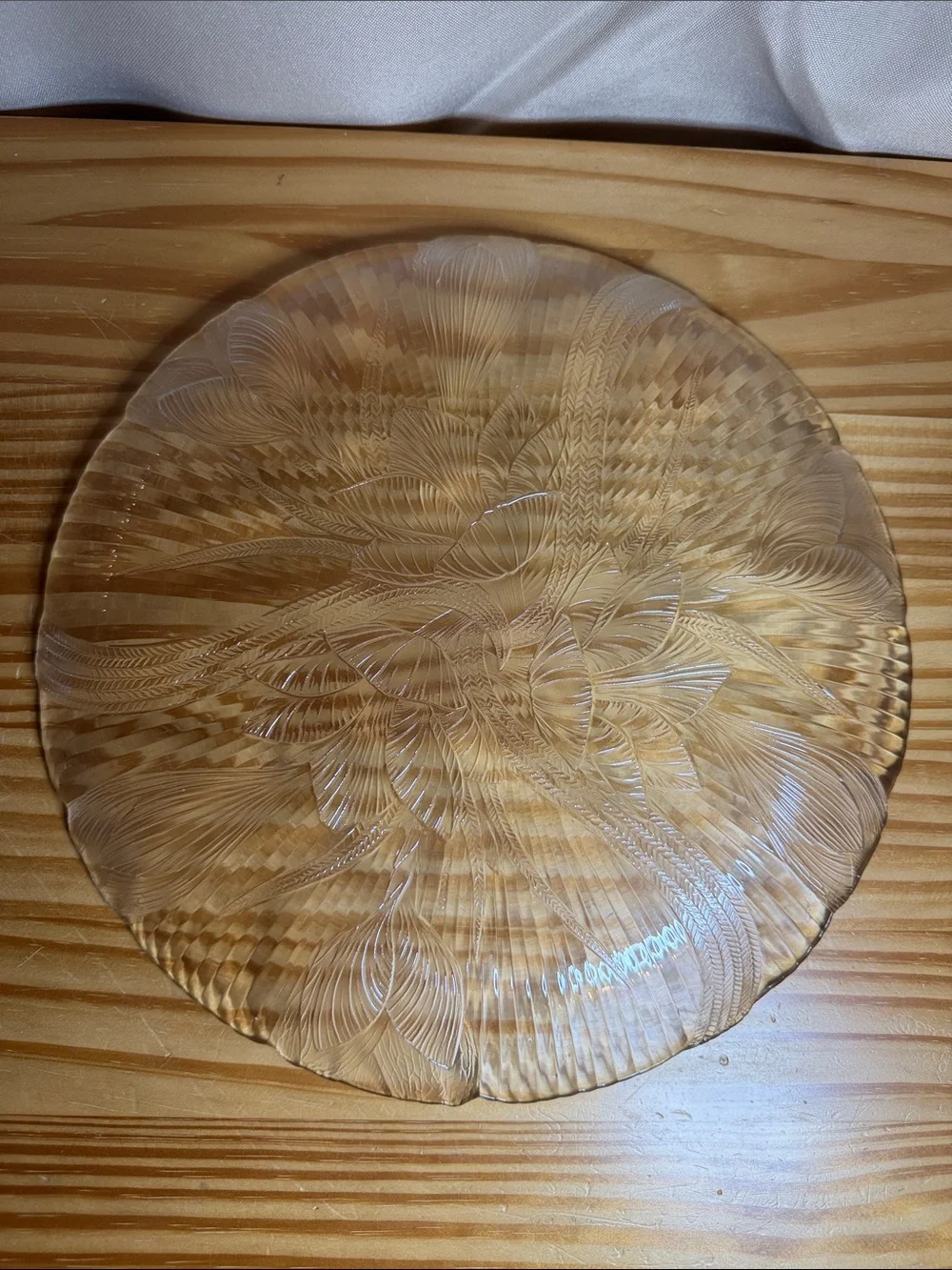 Vintage Arcoroc France Canterbury Crocus Clear Glass 2 - 11” Dinner Plates